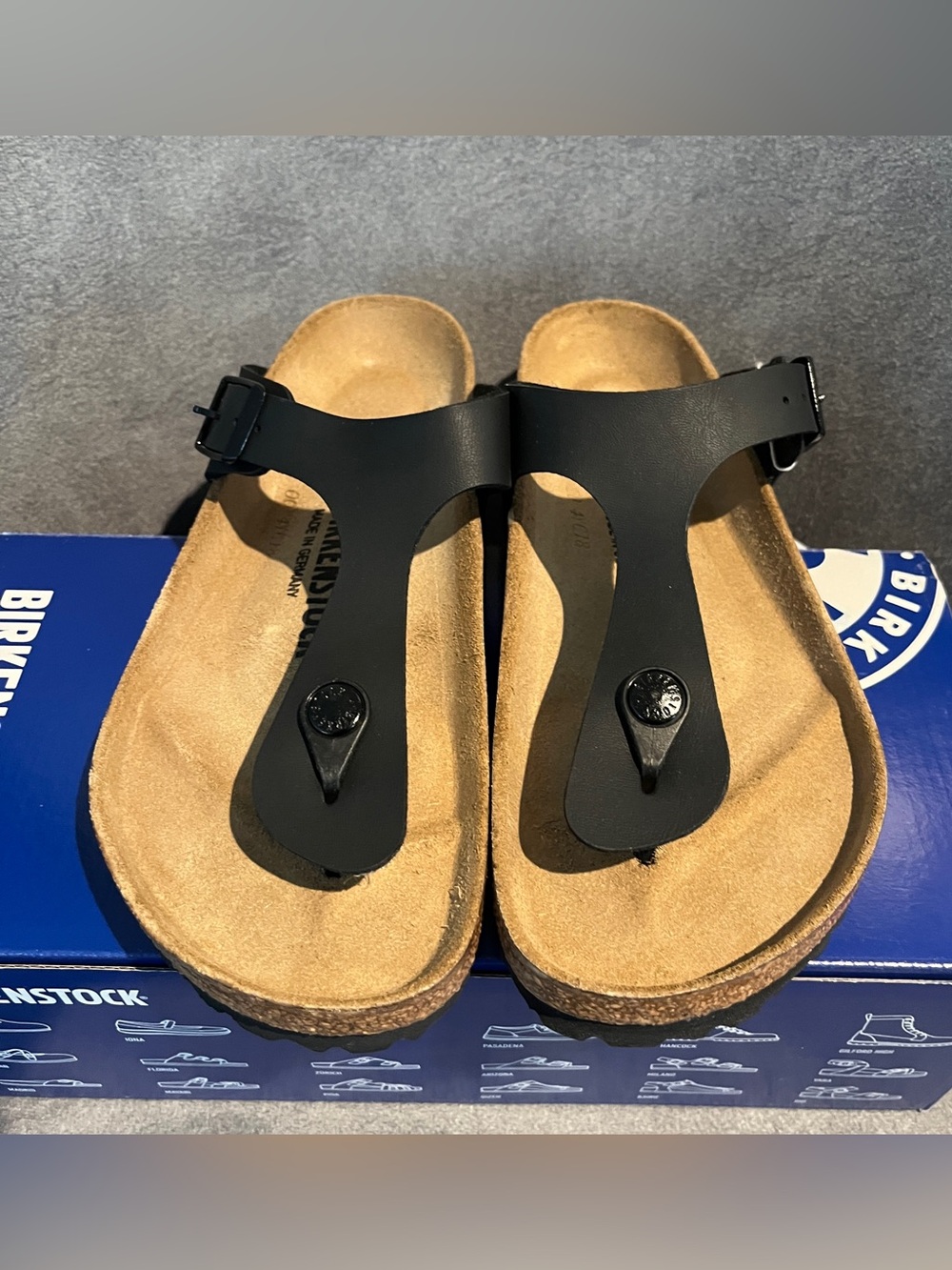 Birkenstock Women’s Gizeh Sandals Black Size 37 EU 6 US - Picture 3 of 13